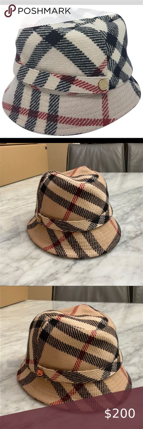 burberry bucket hat wool|authentic burberry hat.